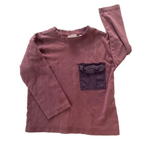 Zara Purple Longsleeve Tee- Covered Pocket 18-24 months
